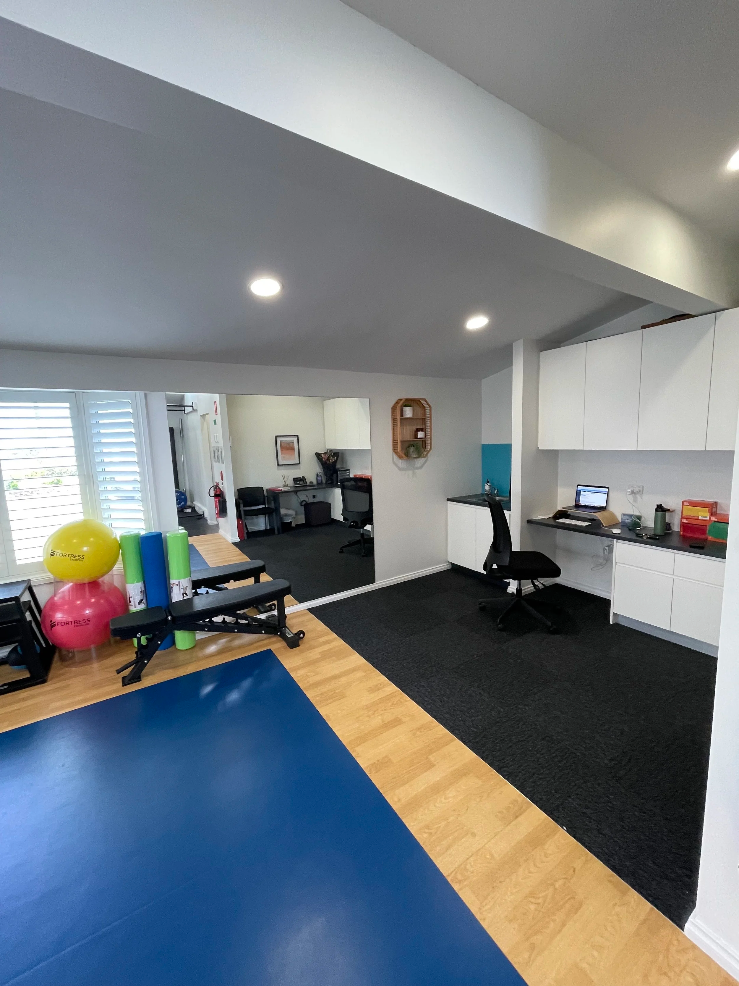 The rehabilitation gym used for physiotherapy exercise programs.